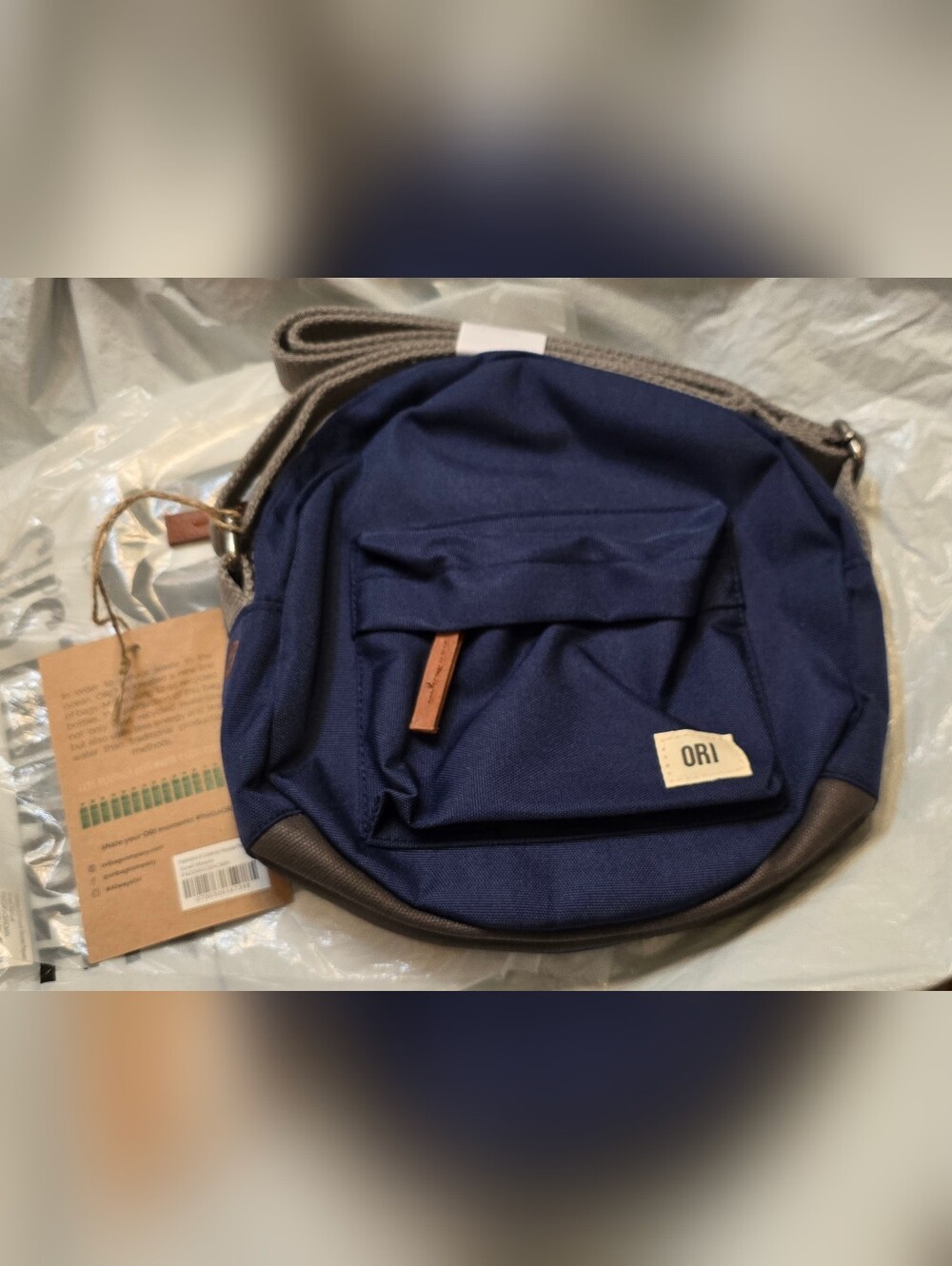 ORI London Paddington Canvas Crossbody NWT Color Is Mineral (Navy Blue)